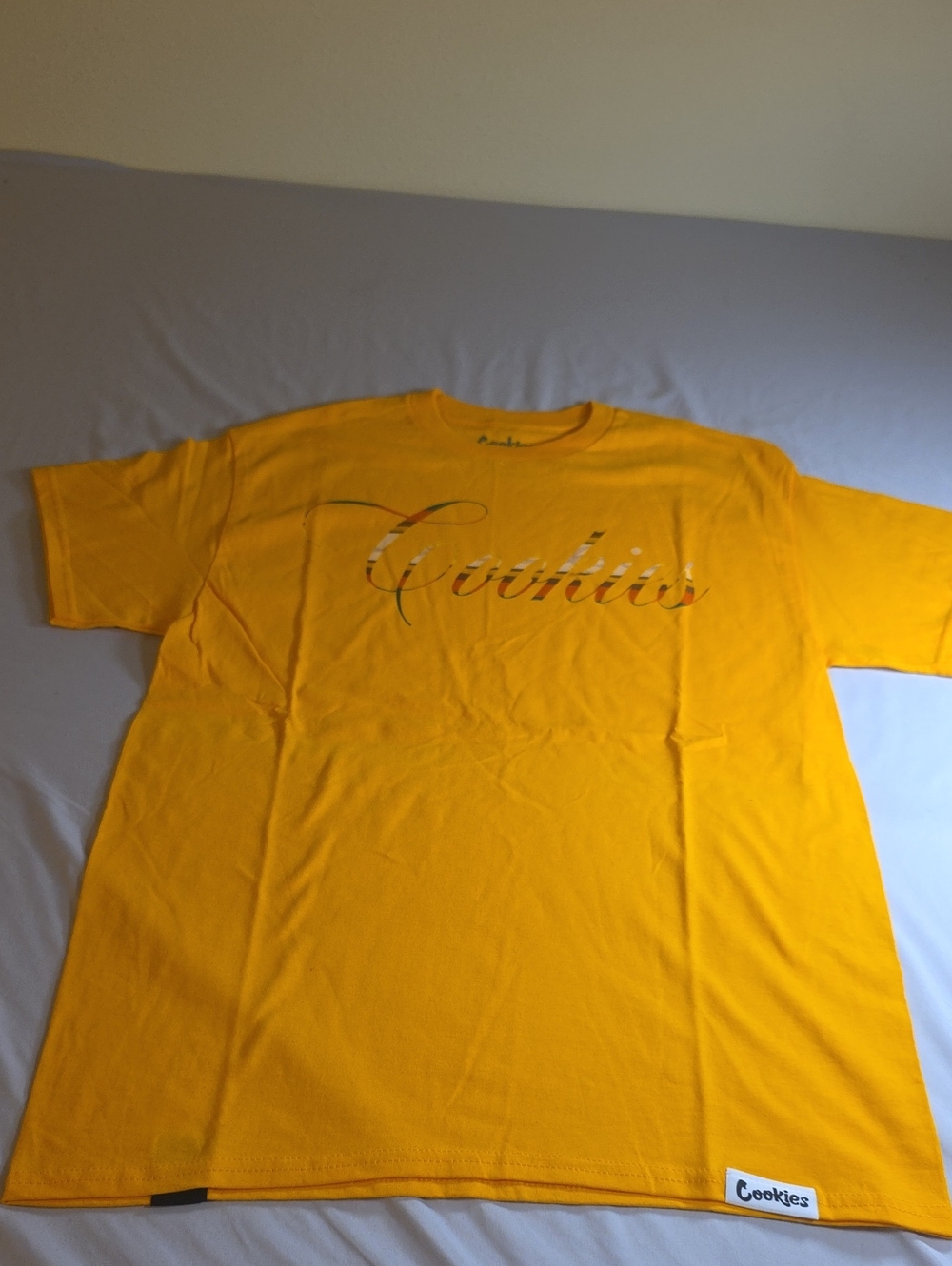 Men’s Yellow Cookies Scripted Logo T-Shirt